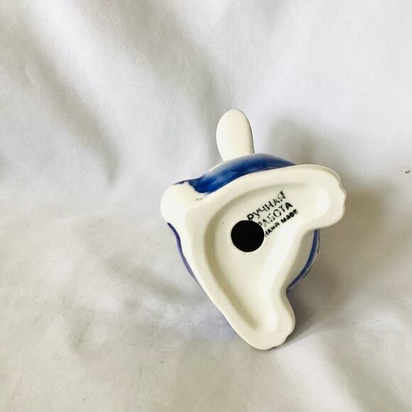 Funny Bunny Porcelain Figurine. Gzhel - Picture 6 of 8